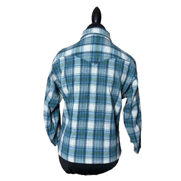 Vtg Pendleton Wool Cropped Western Flannel - Picture 4 of 14